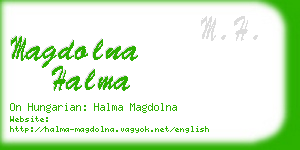 magdolna halma business card